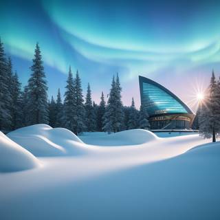 Fantasy winter forest wallpaper