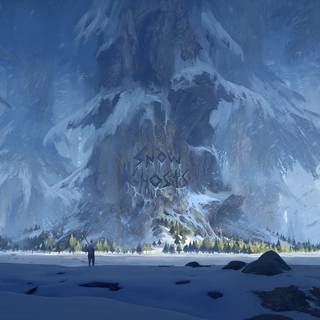 Fantasy winter forest wallpaper