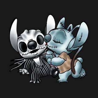 Halloween Angel and Stitch wallpaper