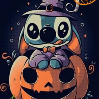 Halloween Angel and Stitch wallpaper