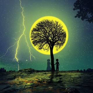 Love night 4k wallpaper