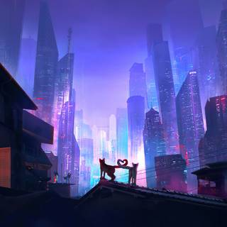 Love night 4k wallpaper