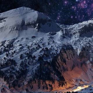 Winter night iPhone wallpaper