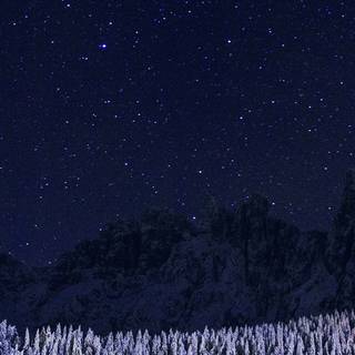 Winter night iPhone wallpaper