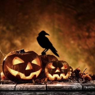 Cozy Halloween PC wallpaper