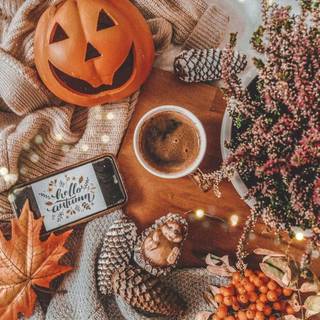 Aesthetic Halloween autumn wallpaper