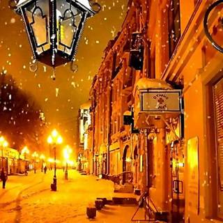 Winter night iPhone wallpaper