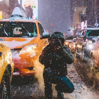 Winter night iPhone wallpaper