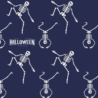 Blue and white Halloween wallpaper