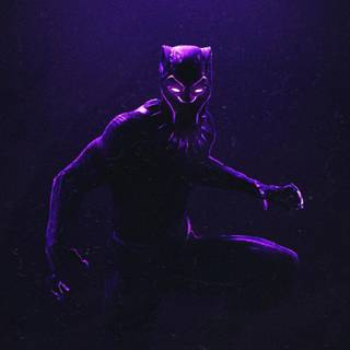 Black Panther purple 4k wallpaper