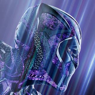 Black Panther purple 4k wallpaper