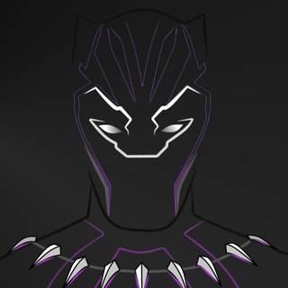 Black Panther purple 4k wallpaper