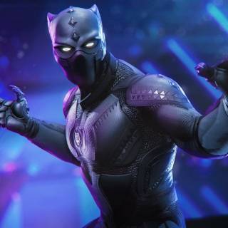 Black Panther purple 4k wallpaper