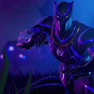 Black Panther purple 4k wallpaper