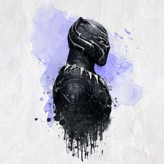 Black Panther purple 4k wallpaper