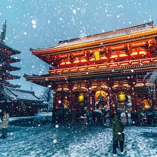 Winter Tokyo wallpaper