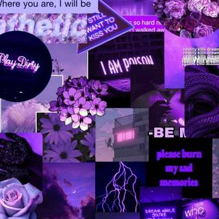 Purple and black baddie wallpaper