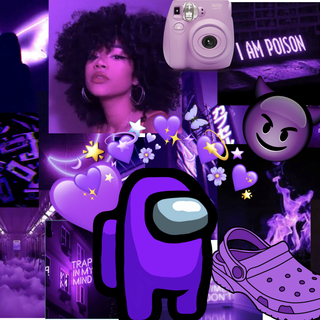 Purple and black baddie wallpaper
