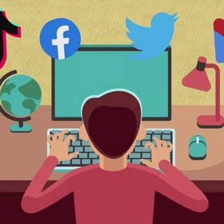 Social media addiction wallpaper