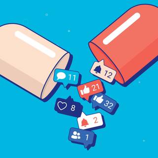 Social media addiction wallpaper