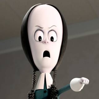 Wednesday Addams cartoon wallpaper