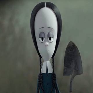 Wednesday Addams cartoon wallpaper