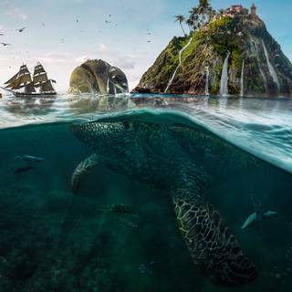 Turtle island wallpaper