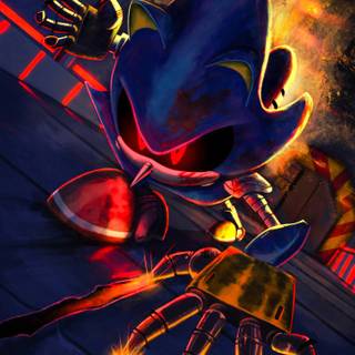 Sonic vs Metal Sonic wallpaper