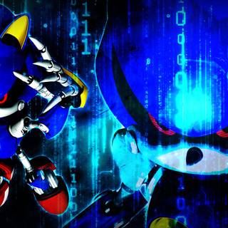 Sonic vs Metal Sonic wallpaper