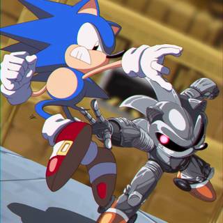 Sonic vs Metal Sonic wallpaper
