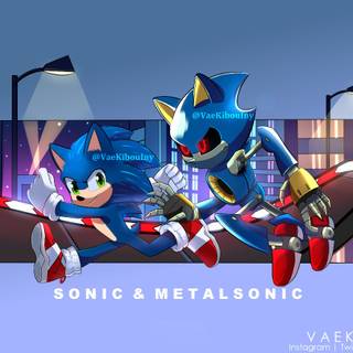 Sonic vs Metal Sonic wallpaper