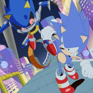 Sonic vs Metal Sonic wallpaper
