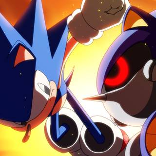 Sonic vs Metal Sonic wallpaper