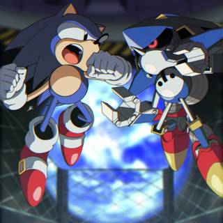 Sonic vs Metal Sonic wallpaper