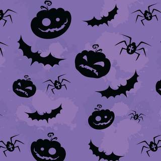 Purple Halloween laptop wallpaper