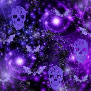 Purple Halloween laptop wallpaper