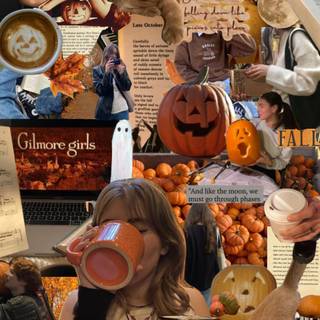Halloween moodboard wallpaper