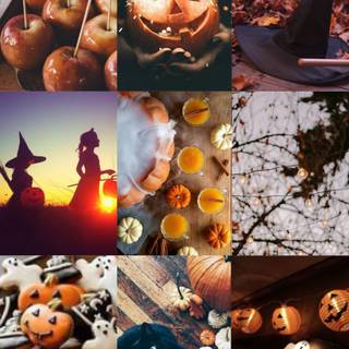 Halloween moodboard wallpaper