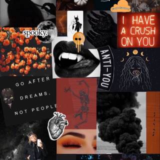 Halloween moodboard wallpaper