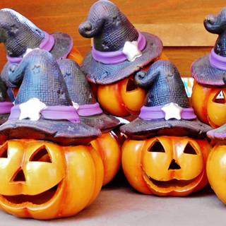 Purple Halloween laptop wallpaper