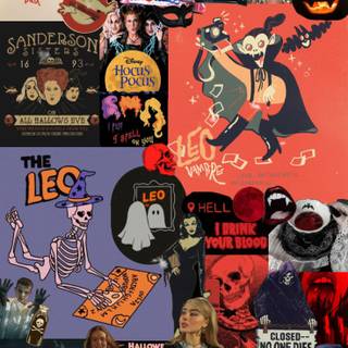Halloween moodboard wallpaper