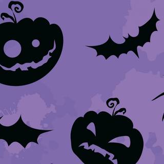 Purple Halloween laptop wallpaper