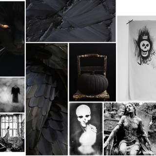 Halloween moodboard wallpaper