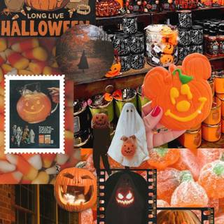 Halloween moodboard wallpaper