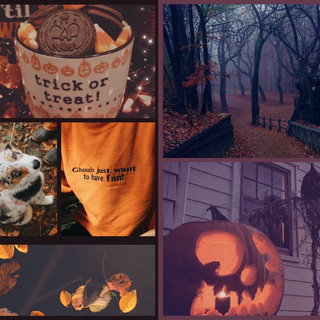 Halloween moodboard wallpaper