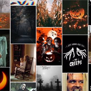 Halloween moodboard wallpaper