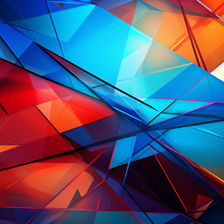Bold geometric shapes primary colors wallpaper
