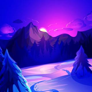 Digital art winter wallpaper