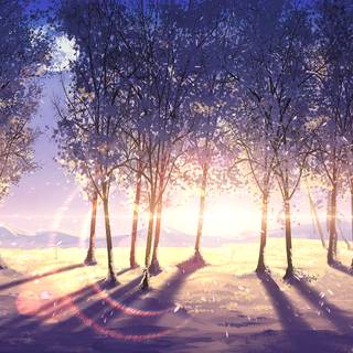 Digital art winter wallpaper