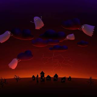 Computer Halloween aesthetic wallpaper